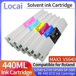 440ML ECO-SOL MAX3 Eco-solvent ink Cartridge Compatible for Roland SJ540 SJ745 SP540i SP-300i RE-640 VS640 Printer ECO-SOL-MAX3