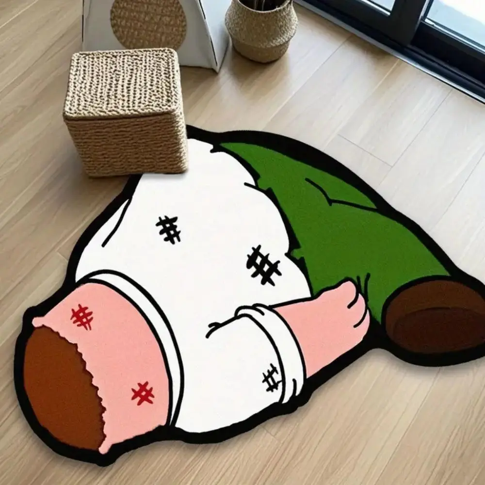 VIKAMA Fußmatte mit Cartoon-Figur, weich, warm und rutschfest, für den Eingangsbereich, Flur, Schlafzimmer, Eingangsbereich, Nachttisch, Heimdekoration