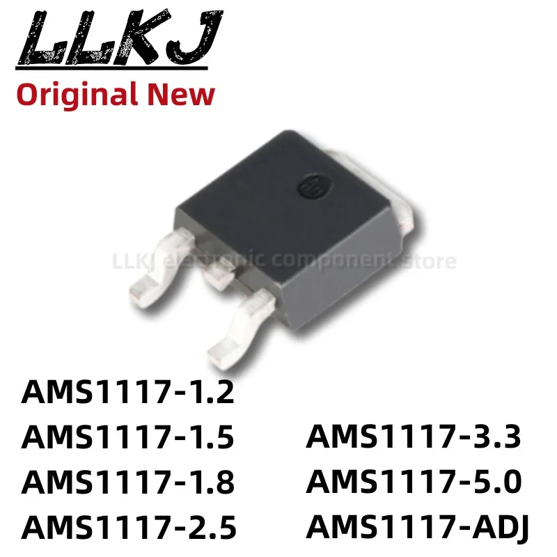 AMS1117-Piezas/1,2/1,5/1,8/2,5/5,0/ADJ TO252 MOS FET TO-252, 1 AMS1117CD-3.3V