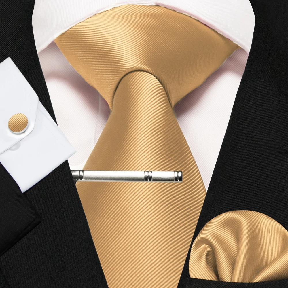 Klassische Seidenkrawatte für Herren in Rot, Blau, Grün, Business-Hochzeitskrawatte für Männer, Set mit Einstecktuch und Manschettenknöpfen, Geschenk für den Bräutigam – Detail 21