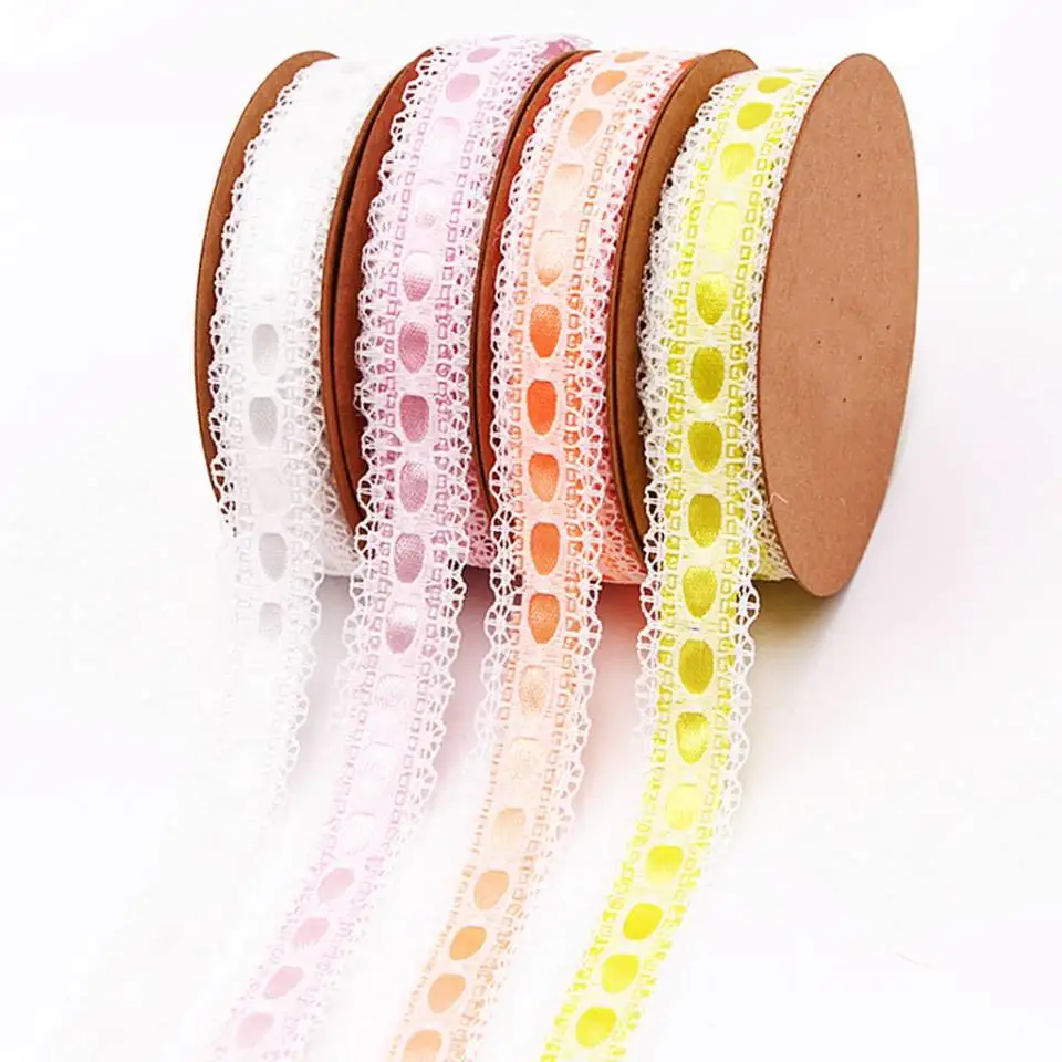 15mm wide /5m lace ribbon DIY handmade material Headwear Hair bow home crafts clothing accessories