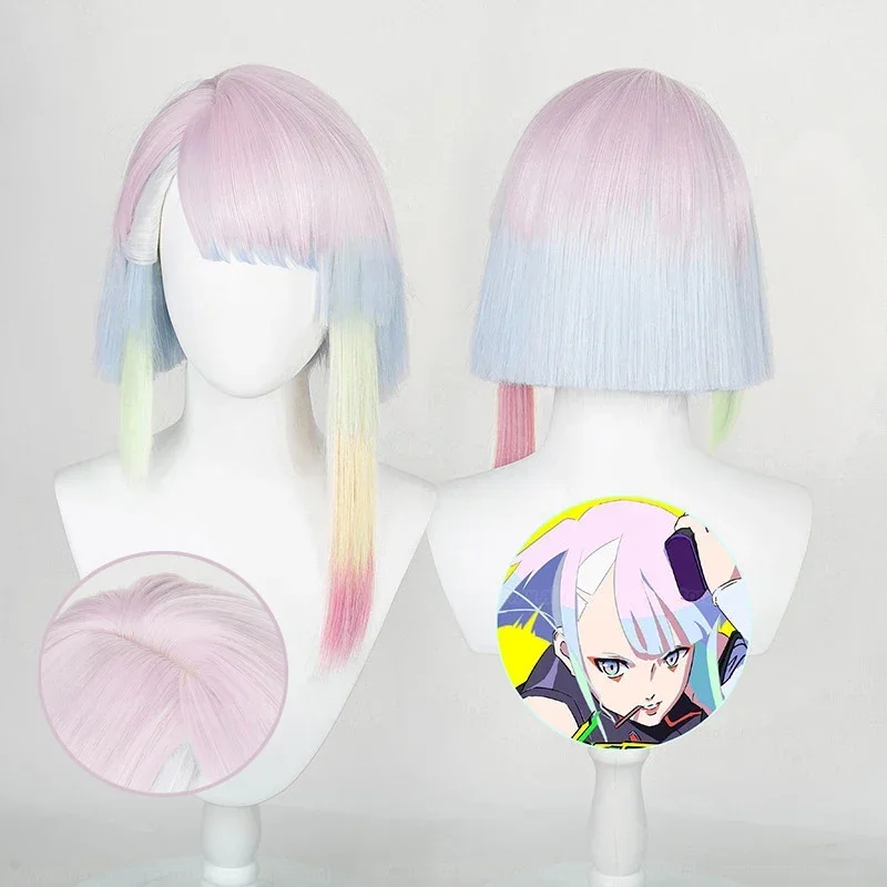 

Anime Cyberpunk Edgerunners Lucy Cosplay Wig Anime Cyberpunk Edgerunners Cos Lucyna Kushinada Cosplay Multicolor Hair