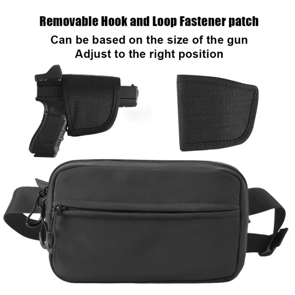 Gun Bag Concealed Carry Waist Bag Tactical Fanny Pack With Holster Pistol Pouch Crossbody EDC Handgun Bag For Hunting Hiking