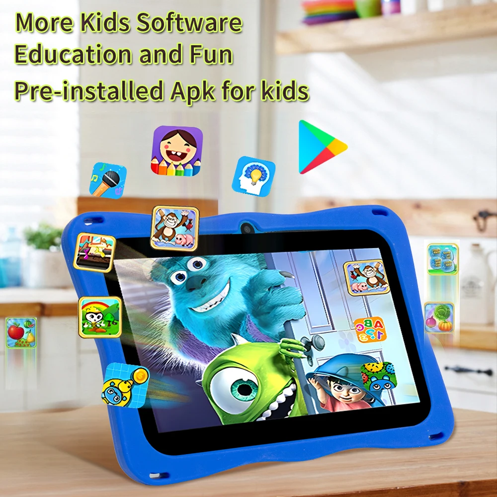 Trayoo Kids Tablet 7-inch - 32GB Android Tablet With Parental Controls & Shockproof Case