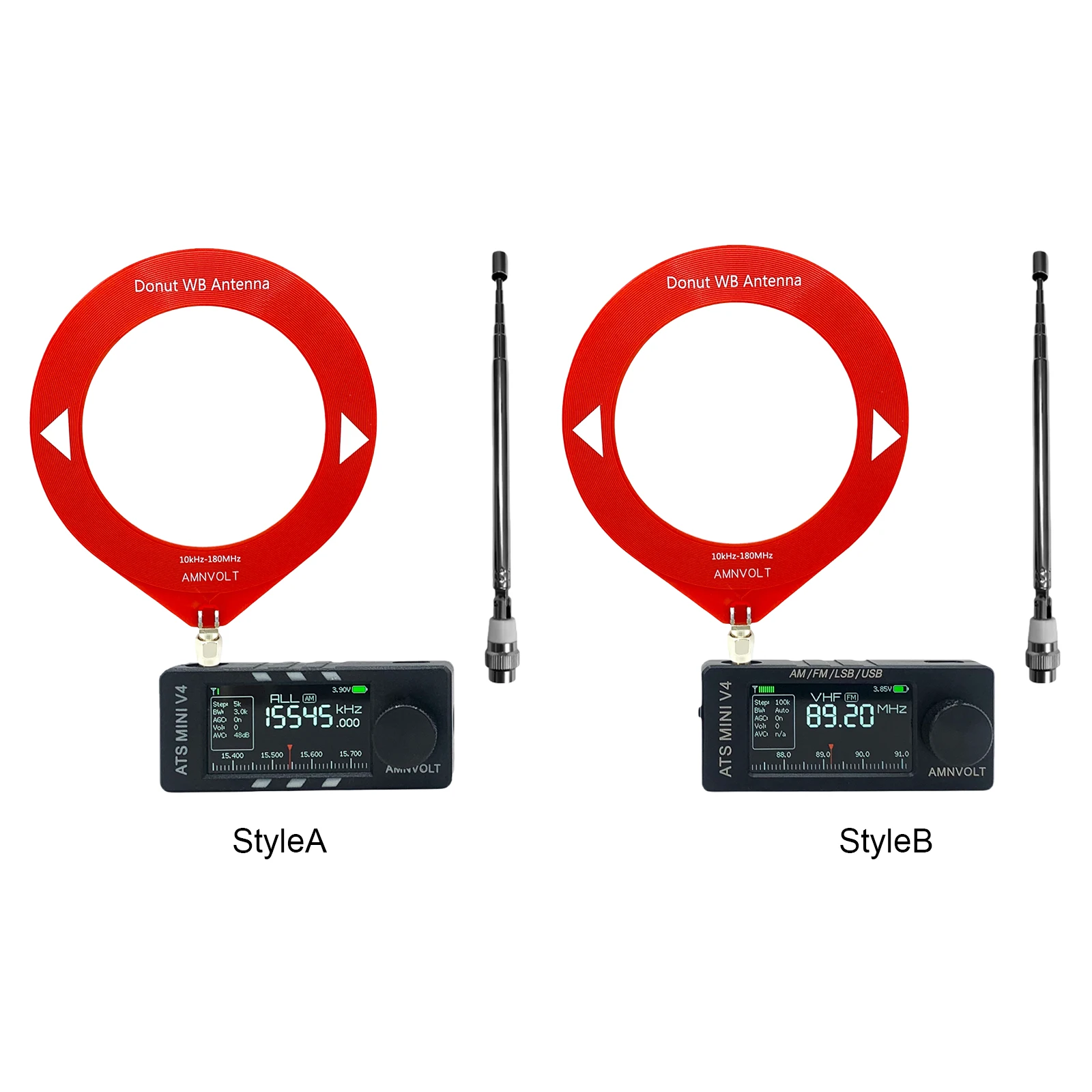 AMNVOLT V4 ATS MINI SI4732 Radio ALL Band DSP Radio FM AM SSB LSB USB Receiver, built-in Hi-Z Headphone Amplifier Circuit