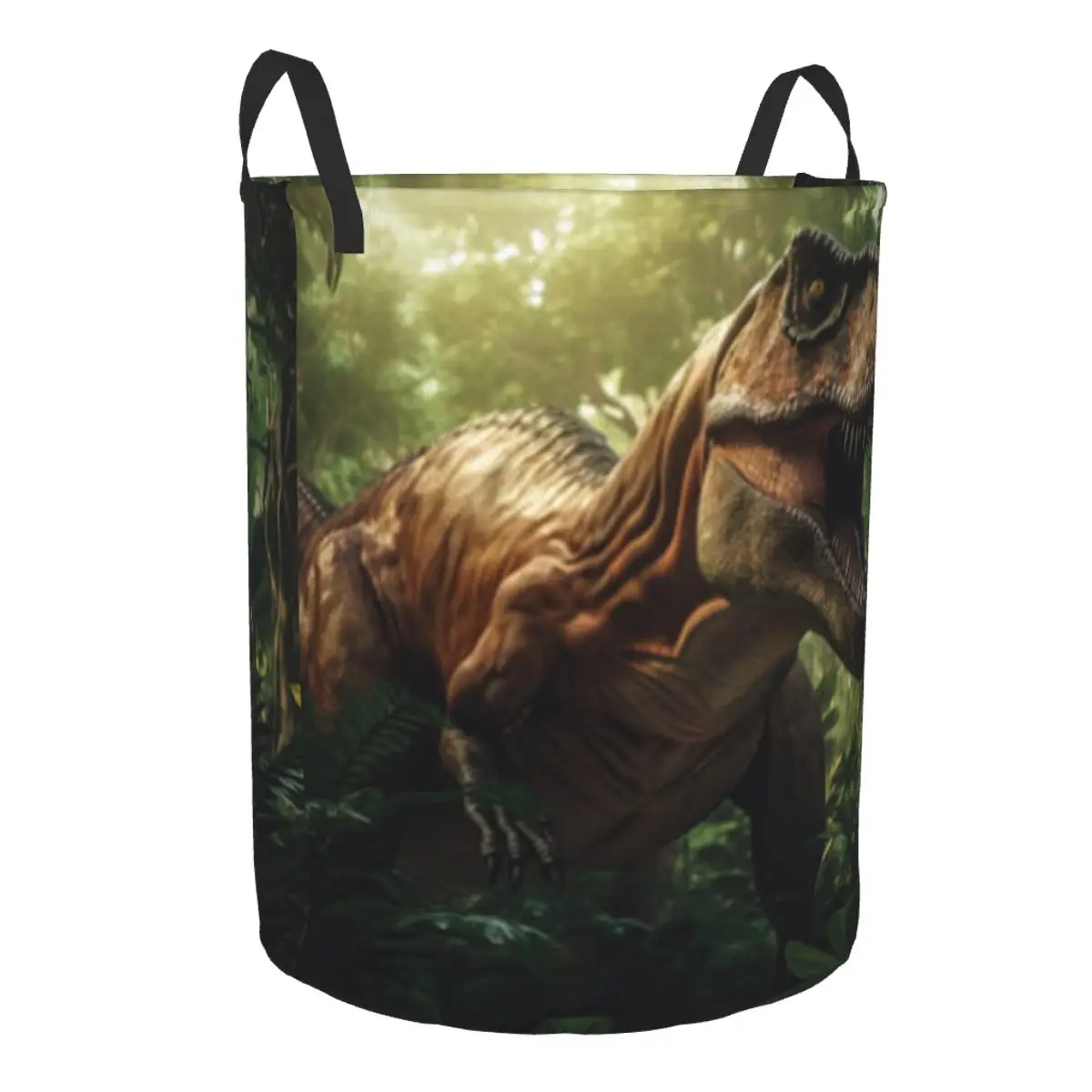 Foldable Laundry Basket for Dirty Clothes Tyrannosaurus Rex Walking In The Forest Storage Hamper Kids and Baby Home Organizer