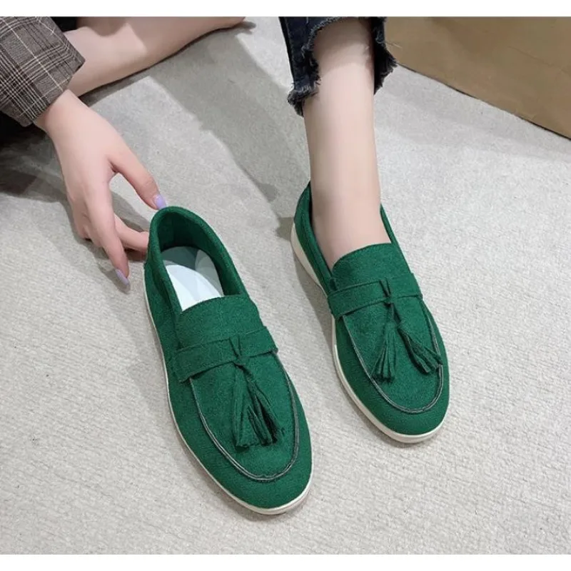 New Fashion Sport Women Flats Shoes Trend Spring Autumn Platform Suede Loafers Shoes Casual Ladies Walking Non Slip Femme