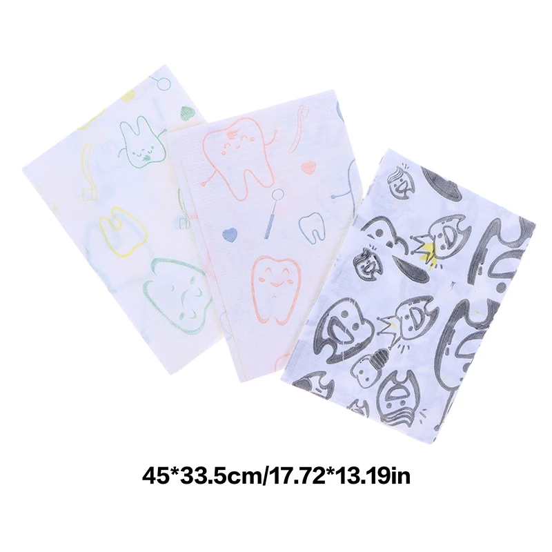 

125pcs Disposable Dental Chest Towel Dentistry Clean Pad Dental Piercing Bibs Waterproof Medical Paper Patient Disposable Napkin