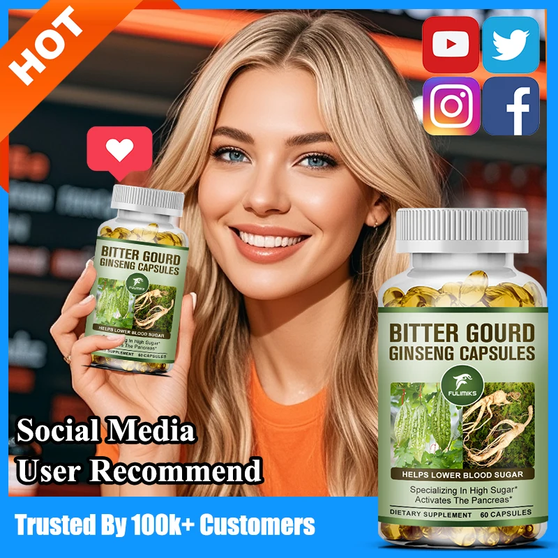 

Advanced Bitter Gourd & Ginseng Complex Supplement, for Weight Management, Promotes Healthy Metabolism, Cardiovascular Health