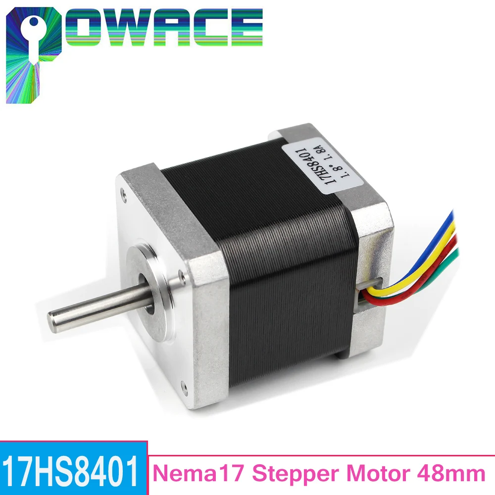 

5mm Single Daul Shaft Nema17 42 Stepper Motor 48mm 1.8A 78oz.in 1.8° Hybrid 17HS8401 For CNC Router 3D Printer