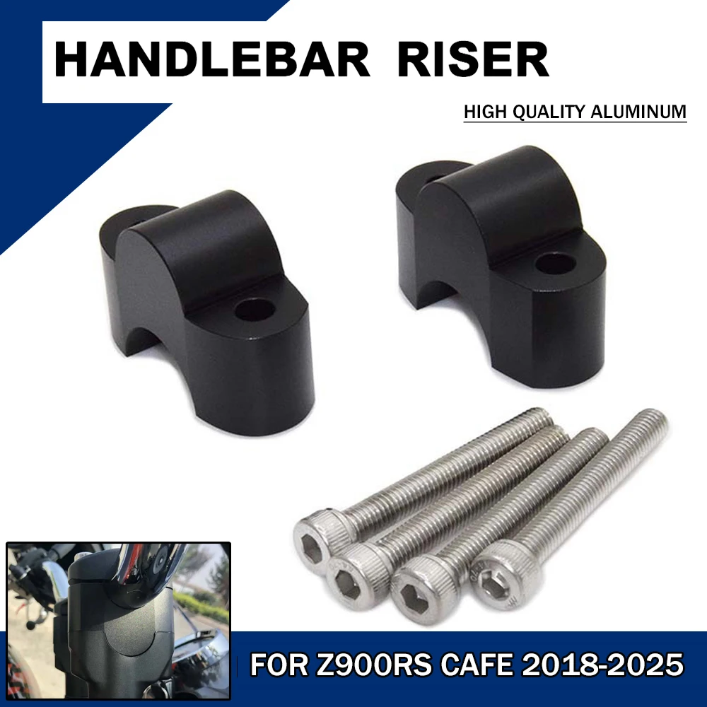 Motorcycle Handlebar Riser Mount Clamp Rised For Z900 RS Cafe 2018-2021 2022 2023 2024 Extend Riser Adapter Kit For Z 900RS 2025