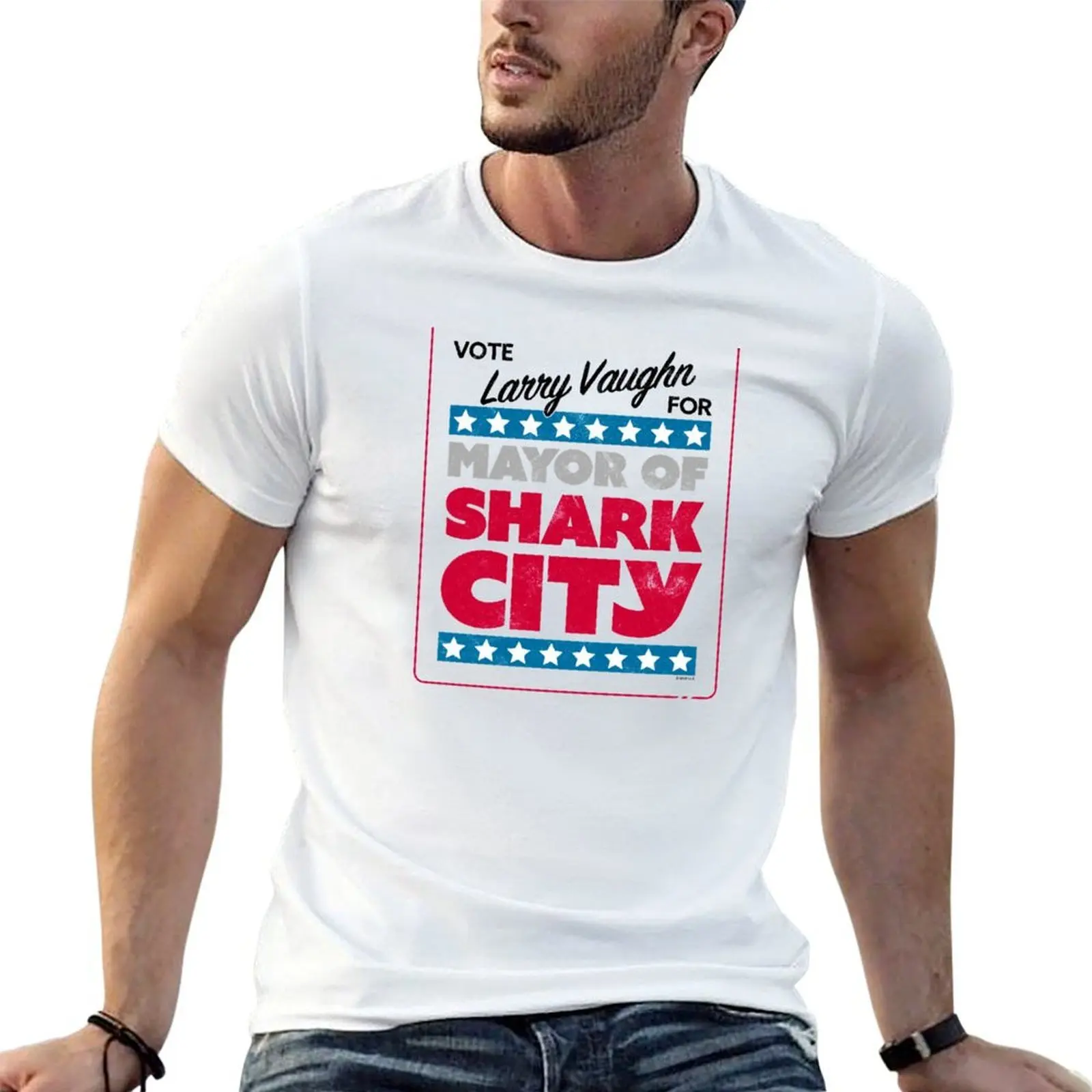 Mayor of Shark City T-Shirt t shirts for man graphic funny anime tshirt man t shirts high quality luxury brand T-shirt