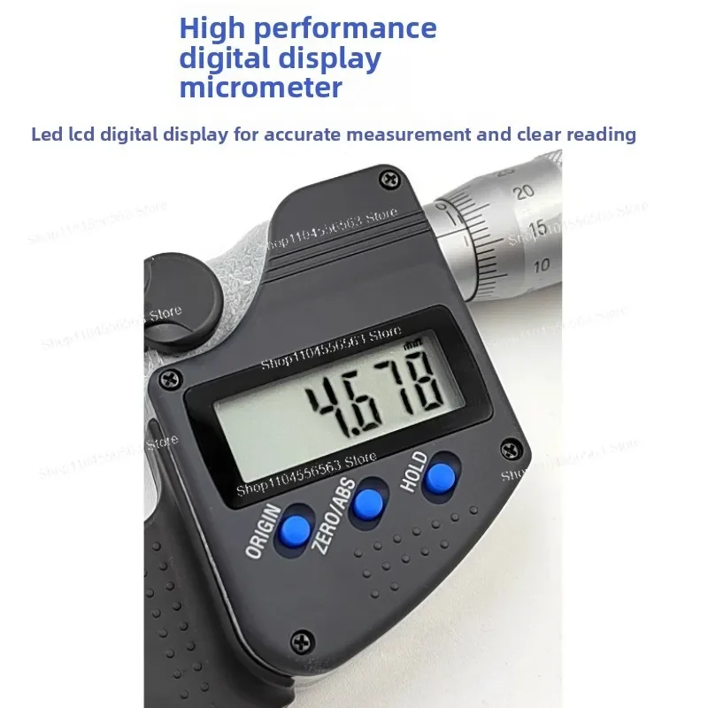 0–25 mm digitales Mikrometer, 0,001 mm Präzisions-Chrommessgerät
