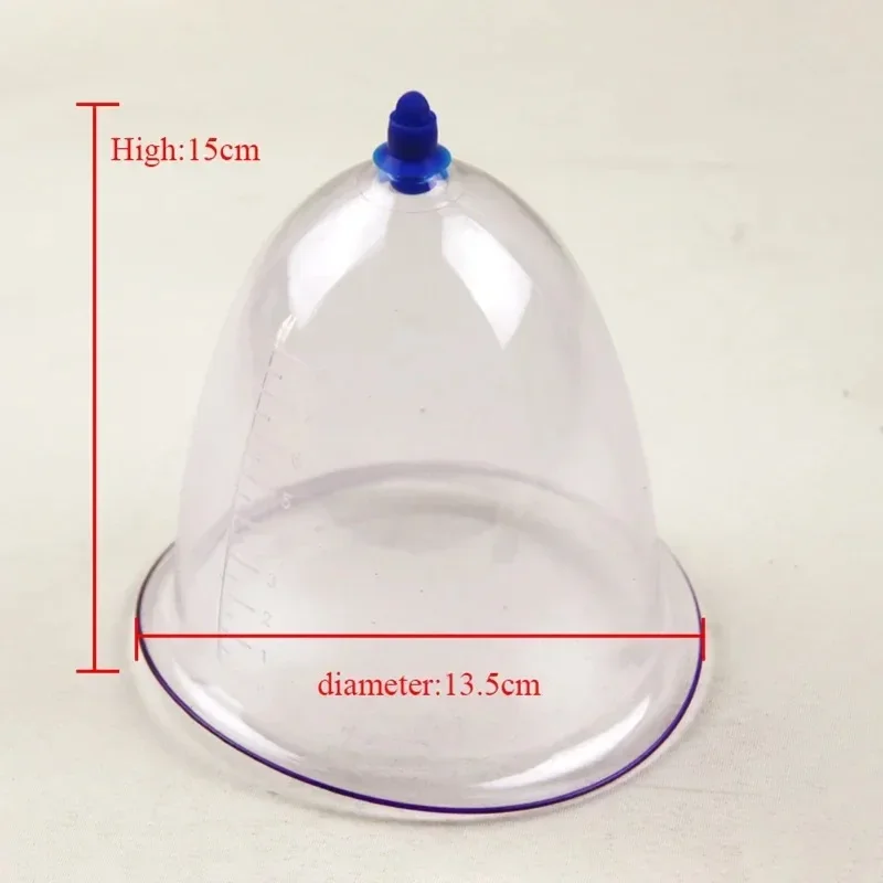 2 Pieces Enlarge Breast Cupping for Female Breast Massager Chinese Vacuum Set 13.5cm Female Cupping Massage Vacuum Cup Set