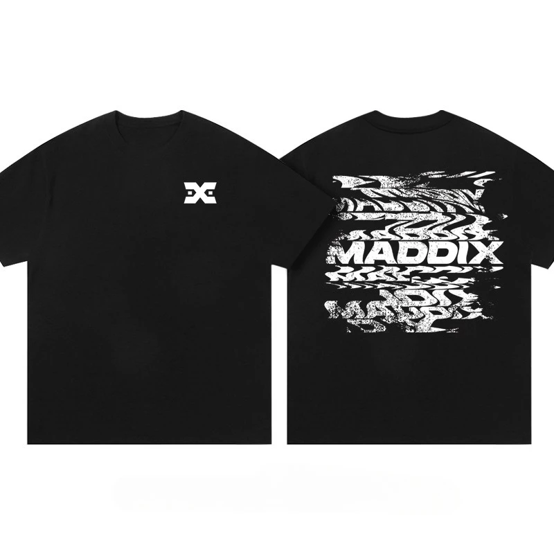 

Летний топ Maddix 100, футболки с графическим принтом Dj Electronic Music Festival для мужчин и женщин, футболки с короткими рукавами, уличная одежда