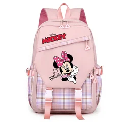 Disney Mickey Minnie Mouse Backpack for Girl Boy Student Teenager Children Rucksack Women Cute Casual School Bags