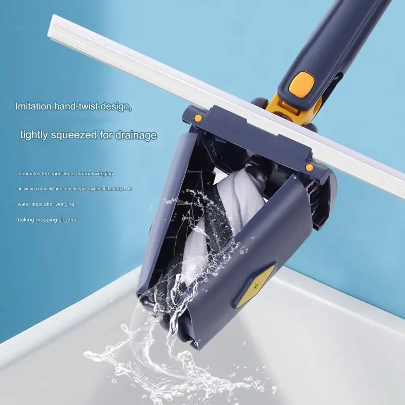 Wash Free Mop 360°Rotatable Clean Mop Microfiber Floor Mop for mitation Hand Twisting Tablet Hand Dry And Wet Floor Cleaning