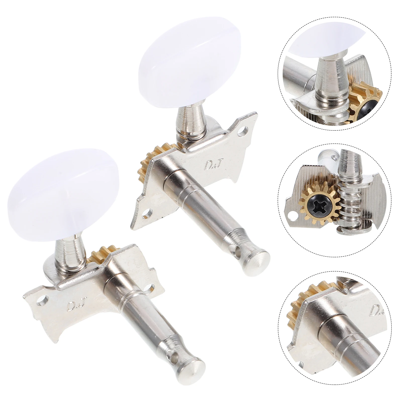 

5 Pcs Banjo String Machine Head Tuners Key with Bushing Tuning Peg Electric Guitar