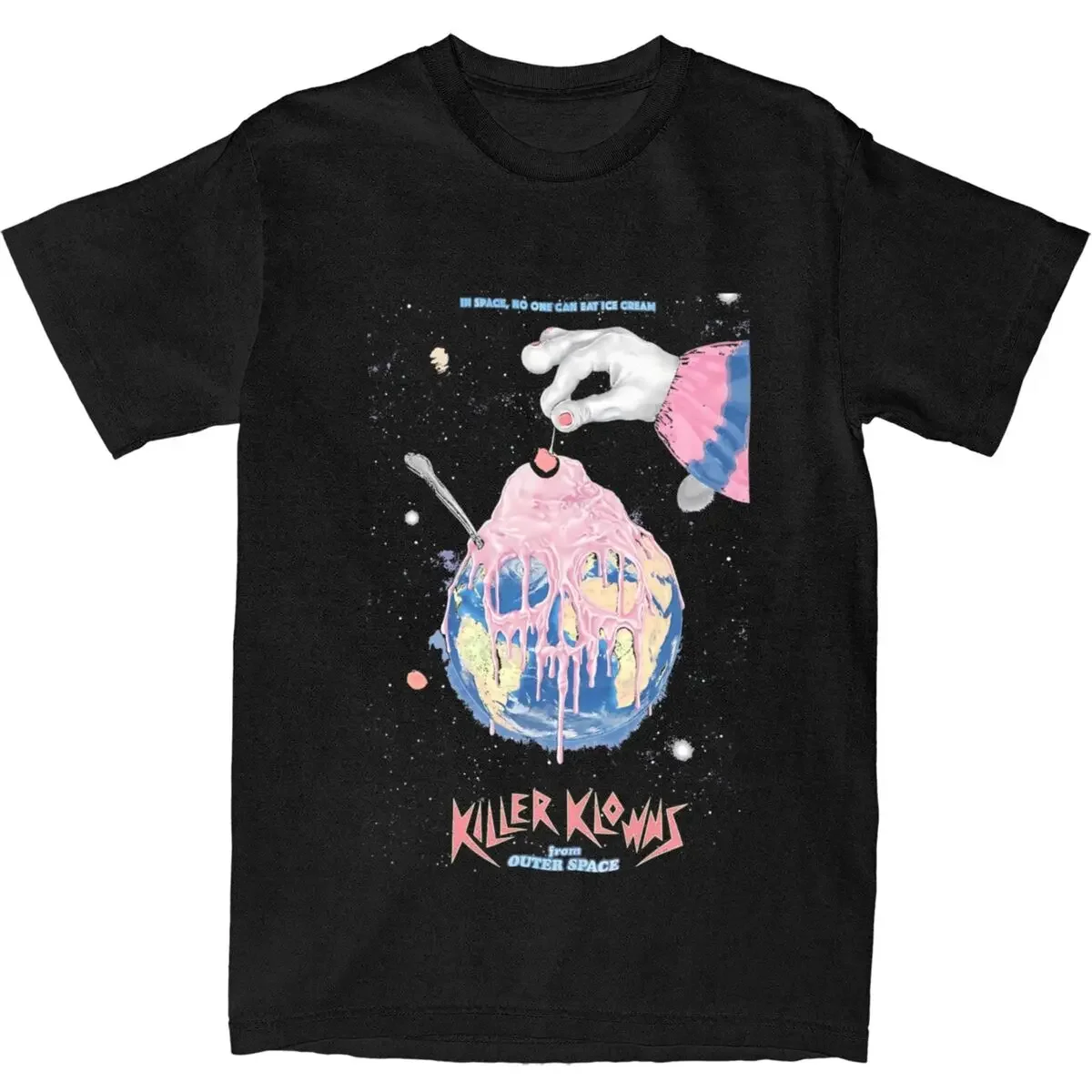 Summer Killer Klowns From Outer Space Skull Sundae T Shirts  Men Women 100% Cotton Funny Ice Cream T-shirt Short Sleeve Tops