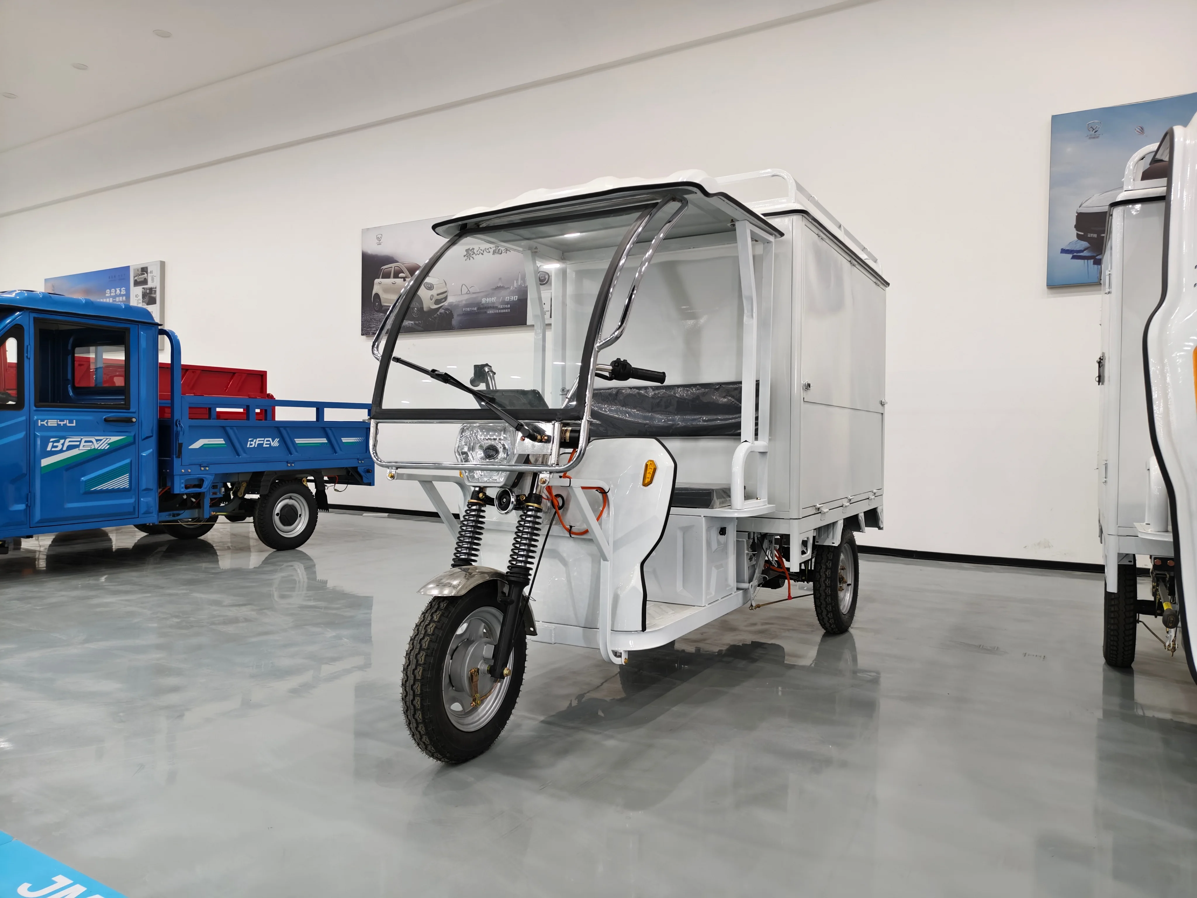 Budget-friendly Hand-held Steering 800W Motor Electric Three-Wheel Open Body Water Delivery Truck for Adult