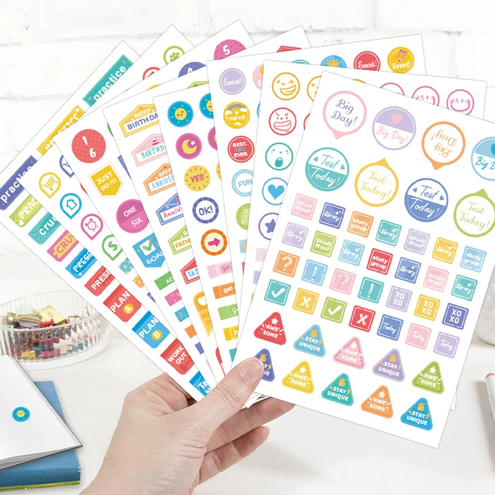 

16-листые наклейки для планирования, дневник, принадлежности для ведения журналов, скрапбукинг, эстетика для журналов