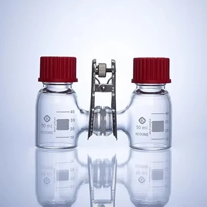 

H-type electrolytic cell, H-type exchangeable ion-exchange membrane electrolytic cell. 10ml 20ml 30ml unsealed micro cell.