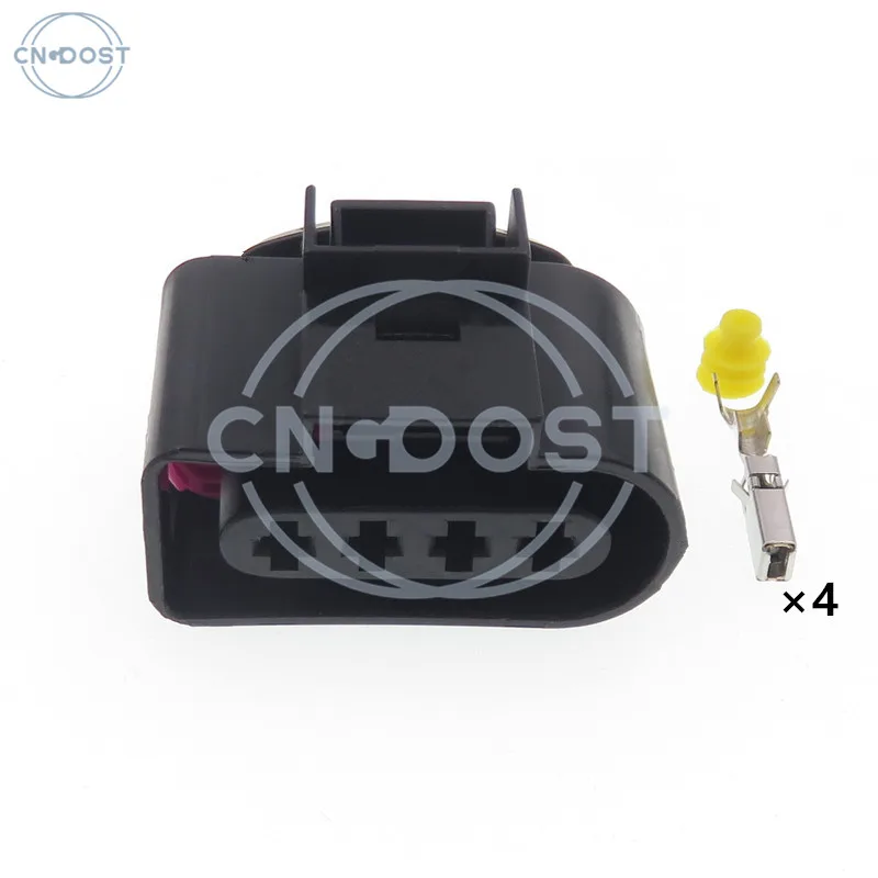 1 Conjunto de Conector de Chicote de Fios à Prova d'Água com 4 Pinos 4B0973724 4B0 973 724 para Bobina de Ignição AC Automotiva com Pinos para VW