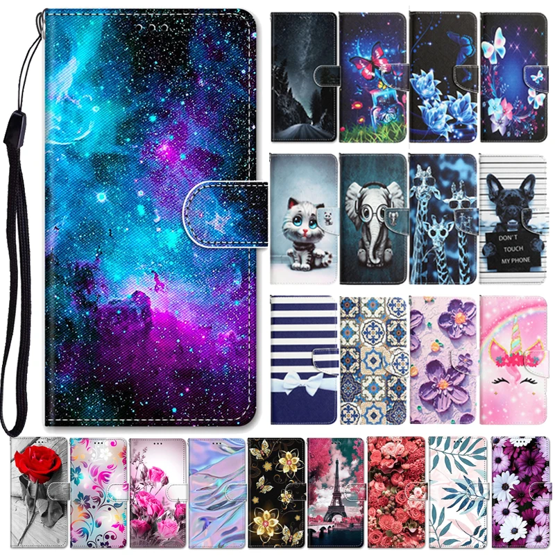 Flower Leather Wallet Cover on For Samsung Galaxy A13 (SM-A137) Galaxi A13 5G A135 A136 A 13 Flip Case Capa Phone Protective Bag