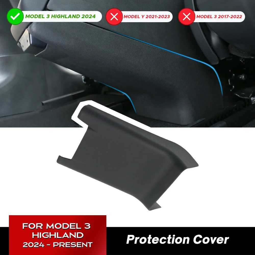 For Tesla Model 3 Highland 2024 Central Armrest Box Rear Seat Child Anti-Kick Board Anti Dirty Kickproof Model3 Protection Cover