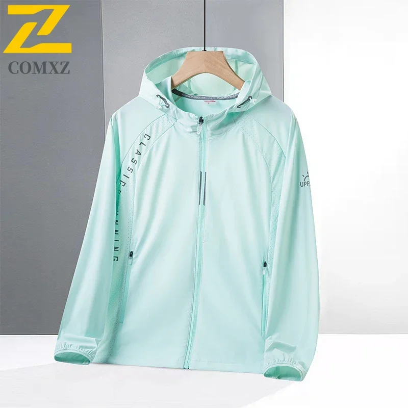 Summer Sun Protection Clothing Lightweight Breathable UPF50+ Hooded Cycling Sports Fitness Coat Couple Outdoor Travel Jacket