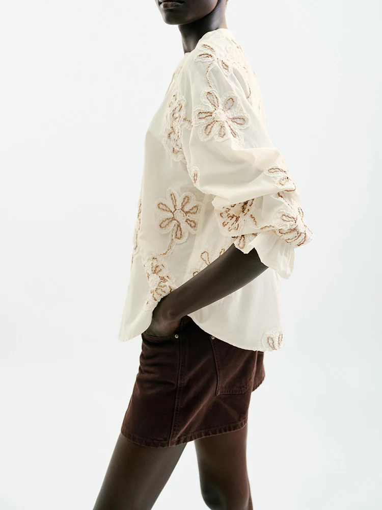 Новинка 2025, летняя женская модная повседневная длинная вишитая текстура с v-образным вырезом, удобная посадка Ele Sle 874088 72