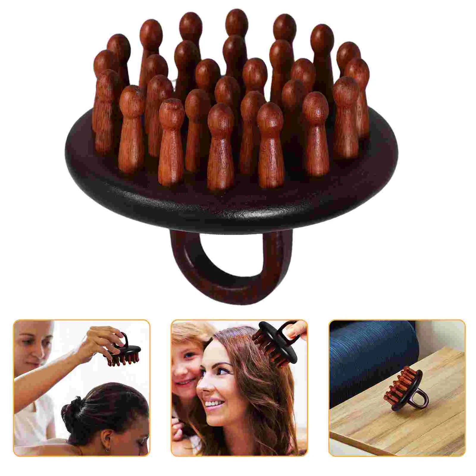 

Wooden Scalp Massager Tool Wide Tooth Hair Comb for Head Massage Scalp Stimulation Massage Comb for Hair Care and Relaxation
