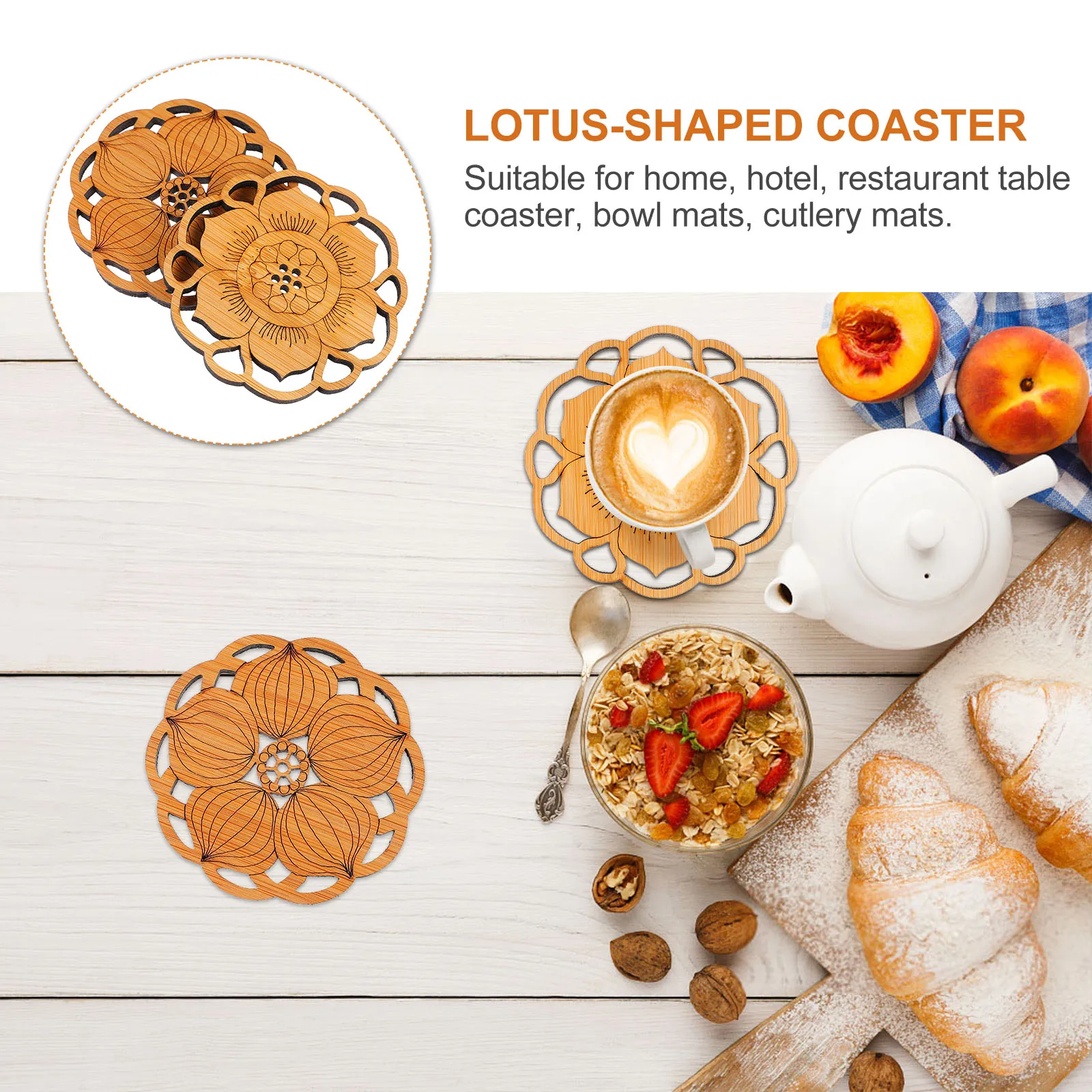 

2pcs Cup Mats Thickened Practical Coasters For Home Dining Table Bowl Coaster For Home Mat Comfortable Coaster Cup Pad