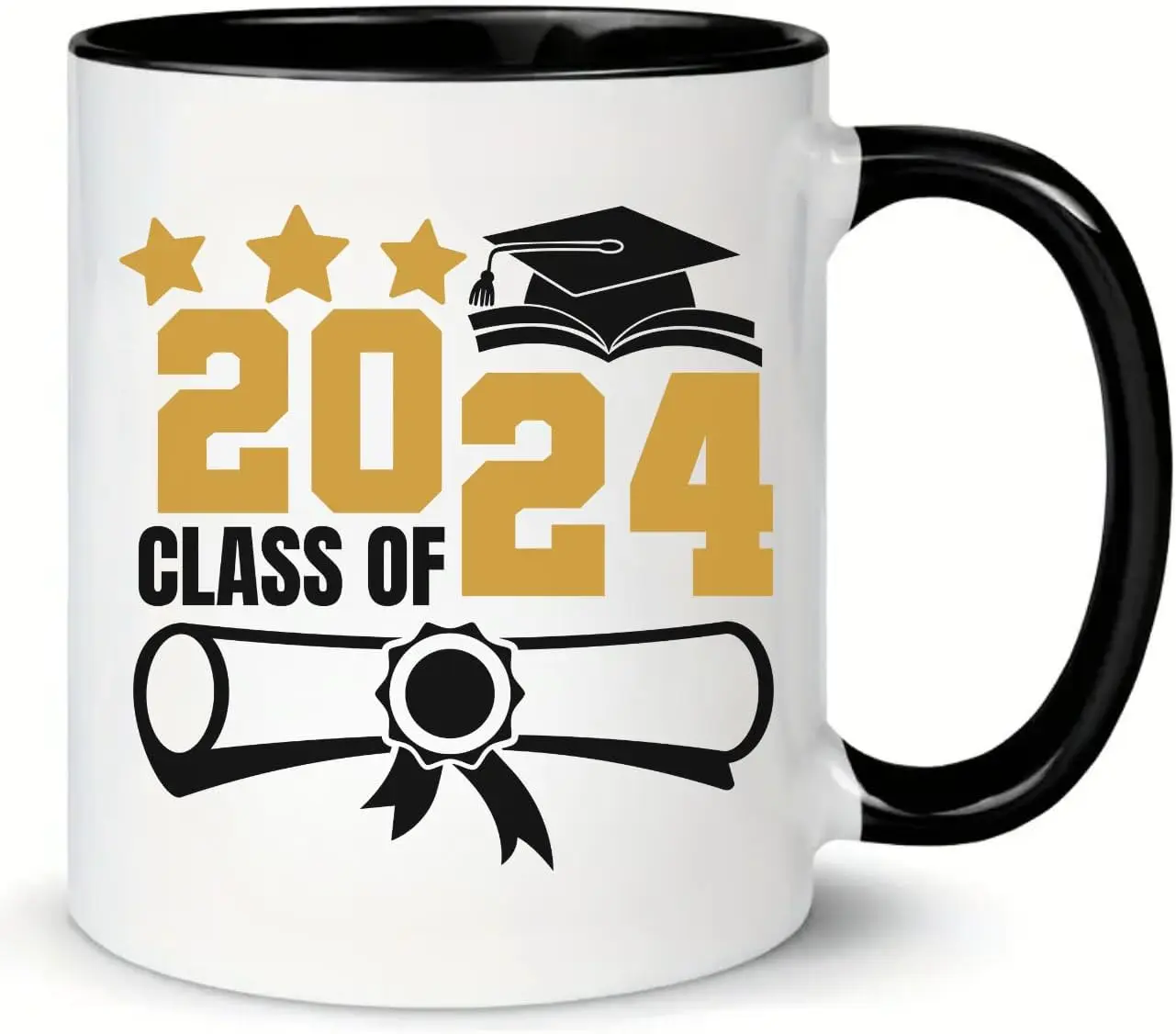 MissDaisy-Senior Class of 2024 Nailed It Graduation Ceramic Coffee Mug Tea Cup For College Grad Student Graduate 11 oz (Class of