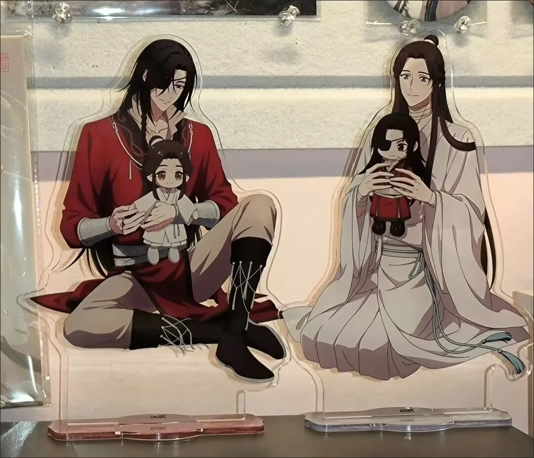 

Новый стиль Tianguan Blessing «Цветочный город» Xie Lian 10 см стоящий брендовый веер изысканный окружающий домашний акриловый орнамент