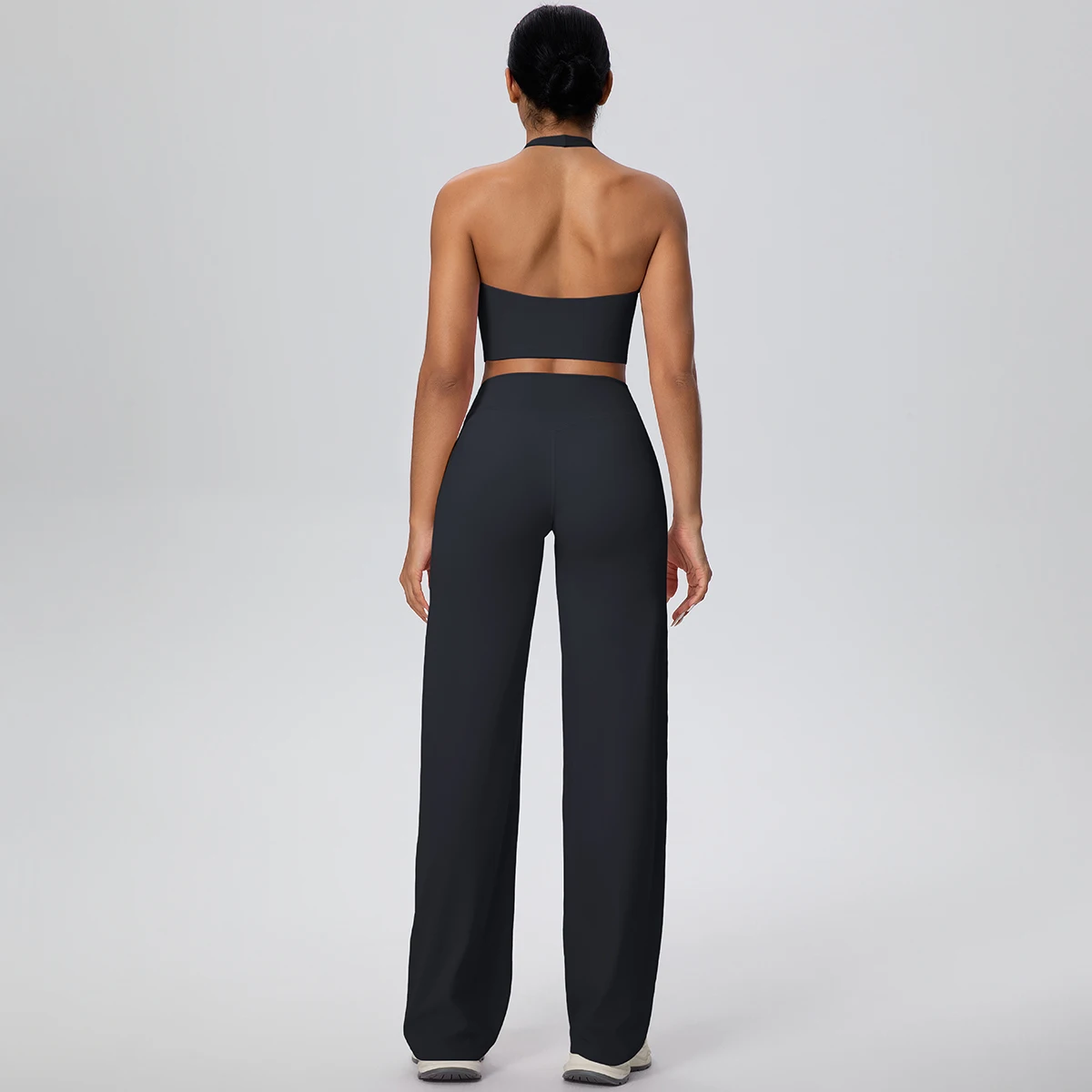 2 stück Atmungsaktive Sommer Workout Top Hosen Yoga Set Yoga Unterwäsche Mit Brust Pad Schnell Trocknend Push-Up Bleistift Hosen yoga Set – Detail 11