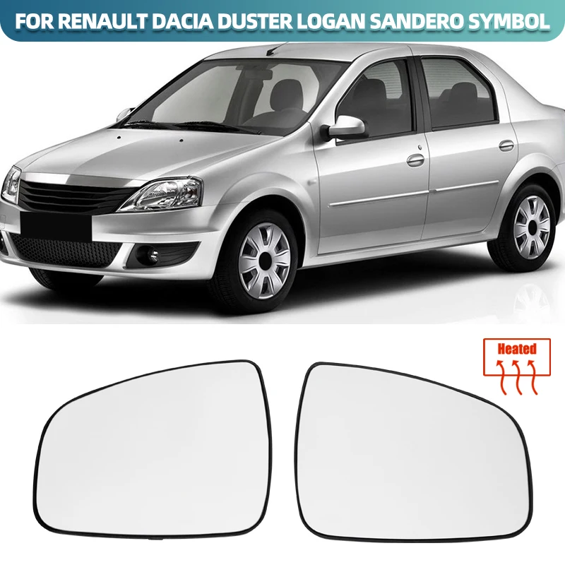 For Renault Dacia Duster 2014 - 2017 Logan Sandero Symbol Right/Left Side Heated Rear Mirror Glass 6001549717 963653513R