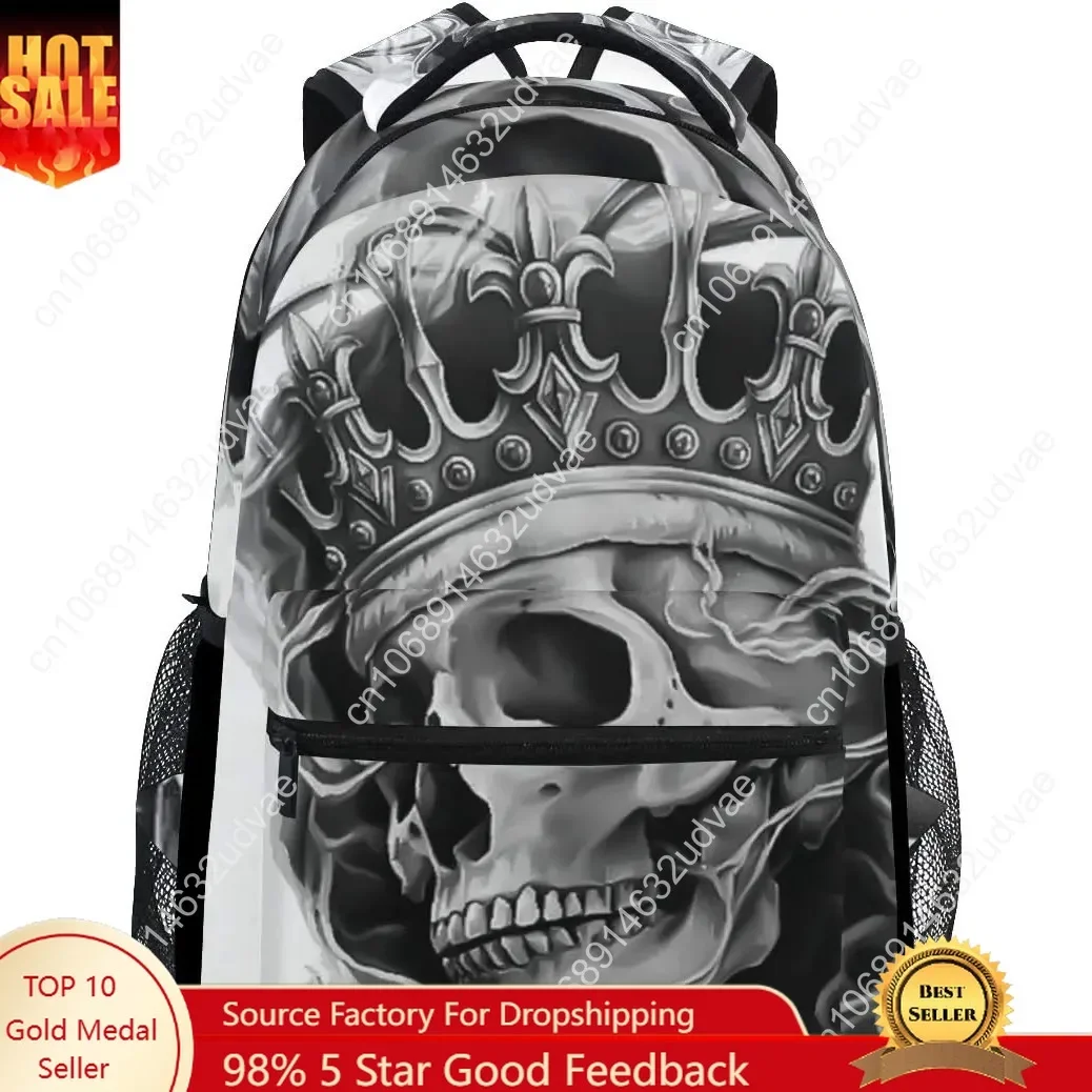 Backpacks Abstract Mexican Skull - Multi Function School College Canvas Book Bag Travel Hiking Camping Canvas Daypack