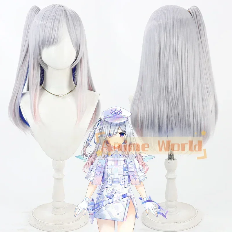 Hololive Virtual YouTuber Amane Kanata Seventh Costume Cosplay Wig Synthetic Hair Halloween Costume Anime Party Wigs + Wig Cap