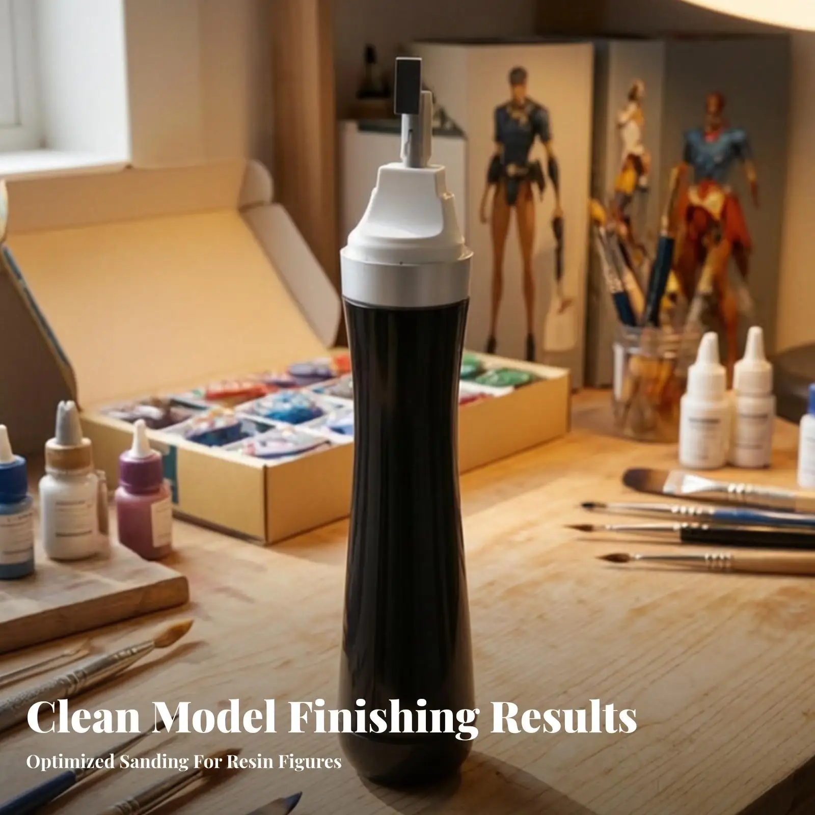 Electric Reciprocating Polisher Detail Sander for Hobby Model Making Flat Surface Corner Seam Sanding