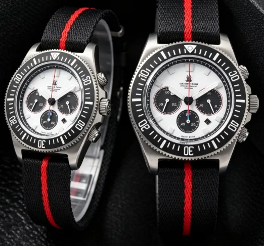 Optical Kinetic Energy Three-eye Chronograph Waterproof Watch