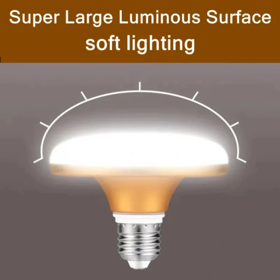 65W E27 Super Bright LED Bulb AC 220V UFO LED Light Indoor White Light Table Lamps Garage Light Eye Care E27 LED Lighting Lamp