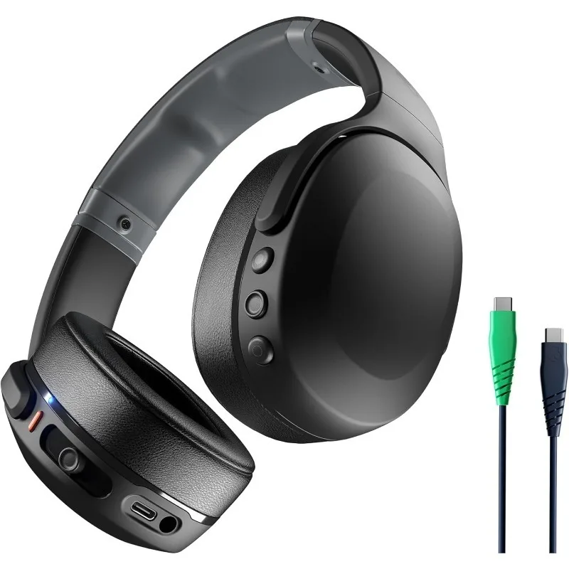 سماعات بلوتوث لاسلكية Evo مع كابل شحن USB-C إضافي، جهير متعدد الحساسية، عزل الضوضاء