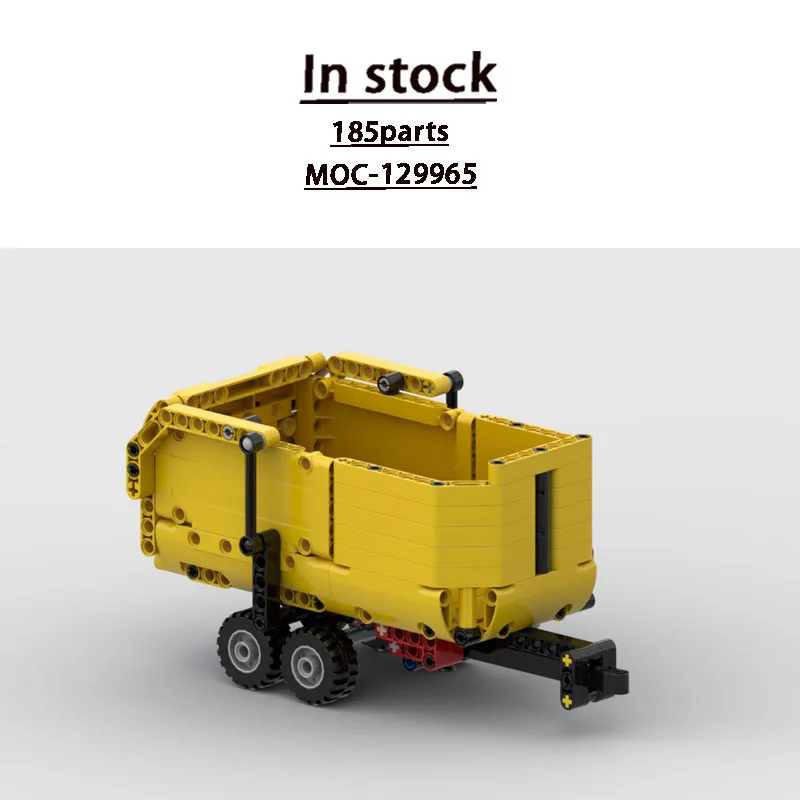 

MOC-129965 Classic New Mini Tractor Trailer Building Block Model 185 Parts Boys Children's Birthday Christmas Toy Gift
