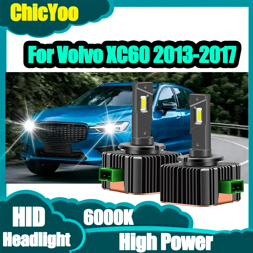

2X 6000K Белые автомобильные светодиодные фары Canbus 30000LM Супер яркие HID ксеноновые лампы 12 В для Volvo XC60 2013 2014 2015 2016 2017