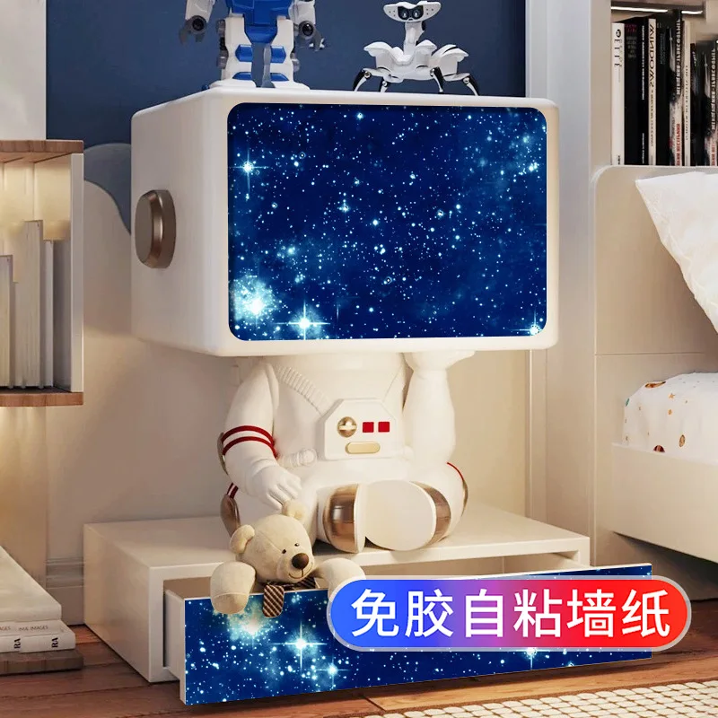 3D غالاكسي سقف الكون ورق حائط ذاتي اللصق لخزانة باب خزانة الملابس الأثاث تجديد غرفة النوم تغيير لون إزالة #3