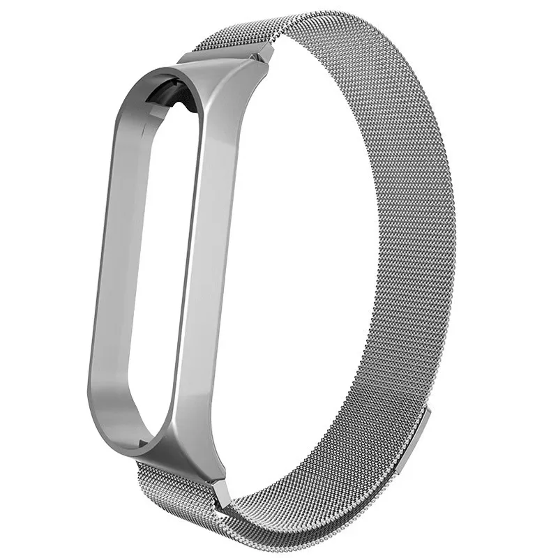 สายรัดข้อมือมิลานสำหรับ Xiaomi Mi band cormi band 6 7 7สแตนเลส miband6เมเทล band4สำหรับ Xiaomi Mi band 7 3 5 6 4