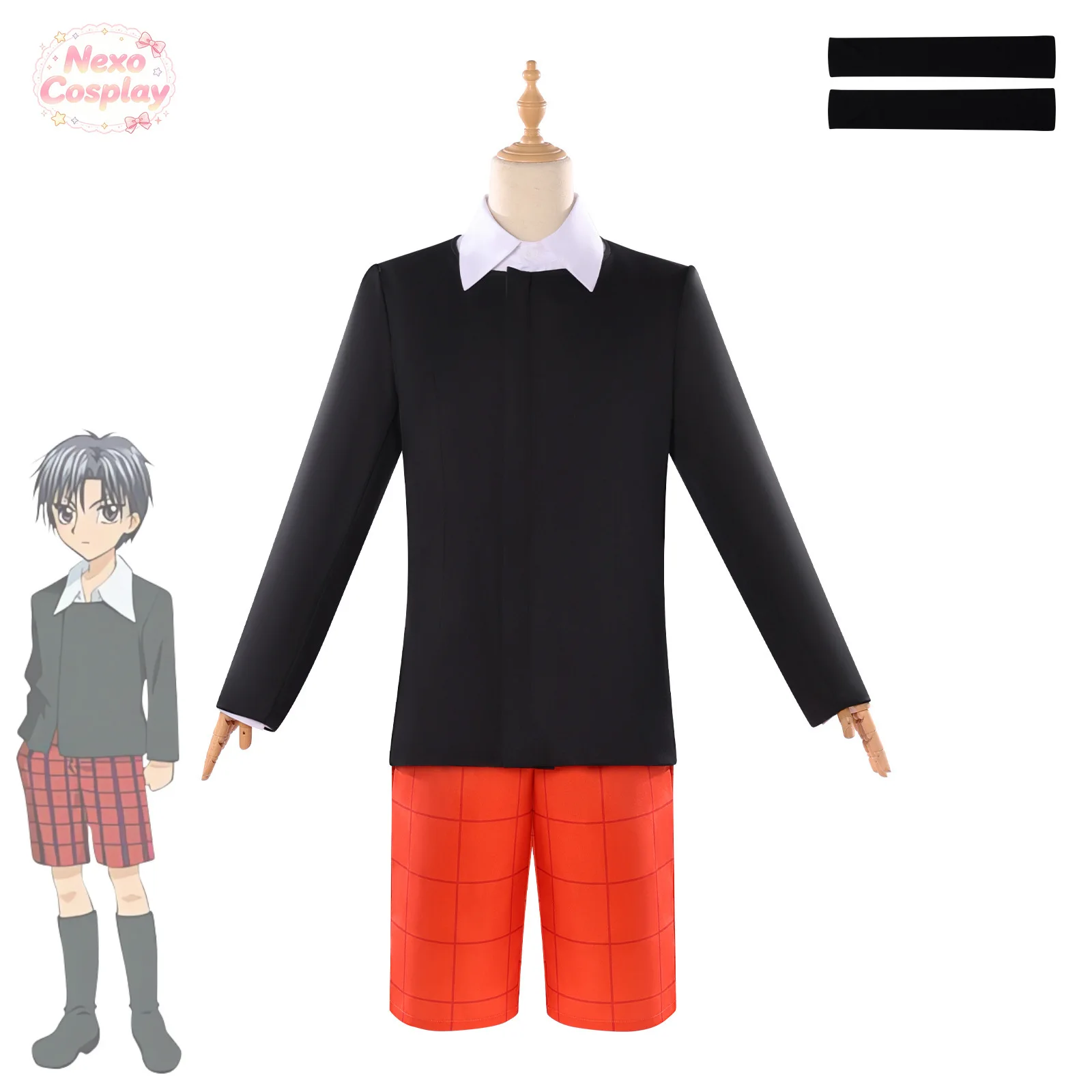 Disfraz de Cosplay de Gakuen Alice Natsume Hyuuga, uniforme universitario, ropa de juego de rol para hombre, NexoCosplay