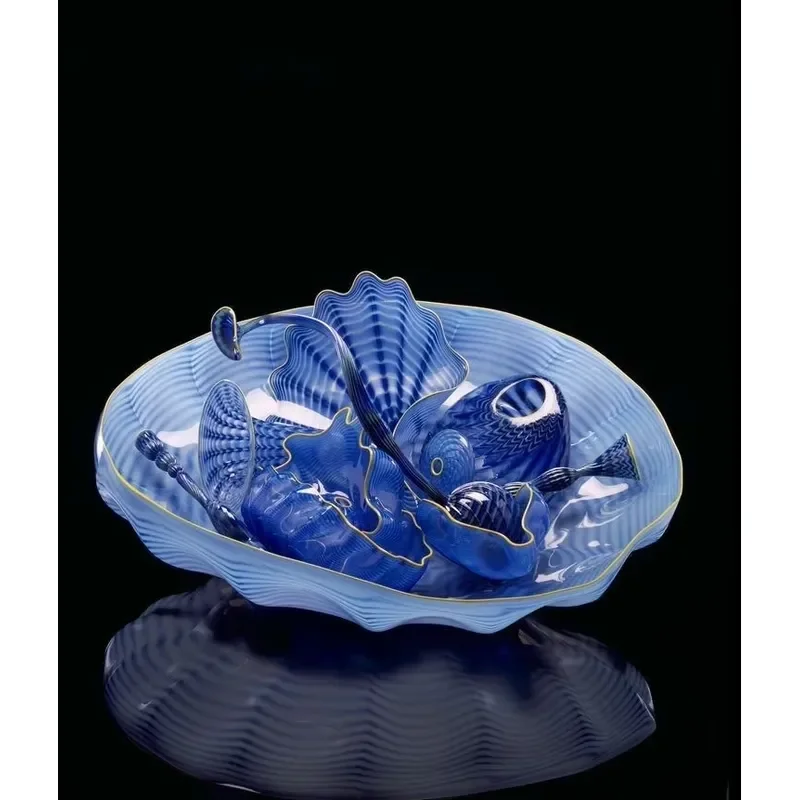 Modern Colored Murano Crafts Decorative Glass Bowls Housewarming Gifts Hotel Desktop Cabinets Art Home