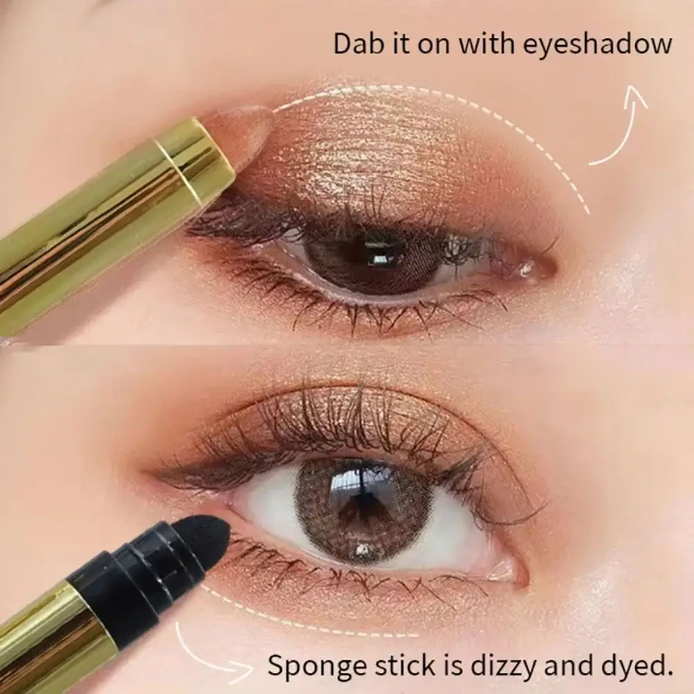 1 pz durevole doppia estremità ombretto stick glitter opaco ombretto matita di lunga durata 6 colori sdraiati baco da seta penna trucco cosmetico